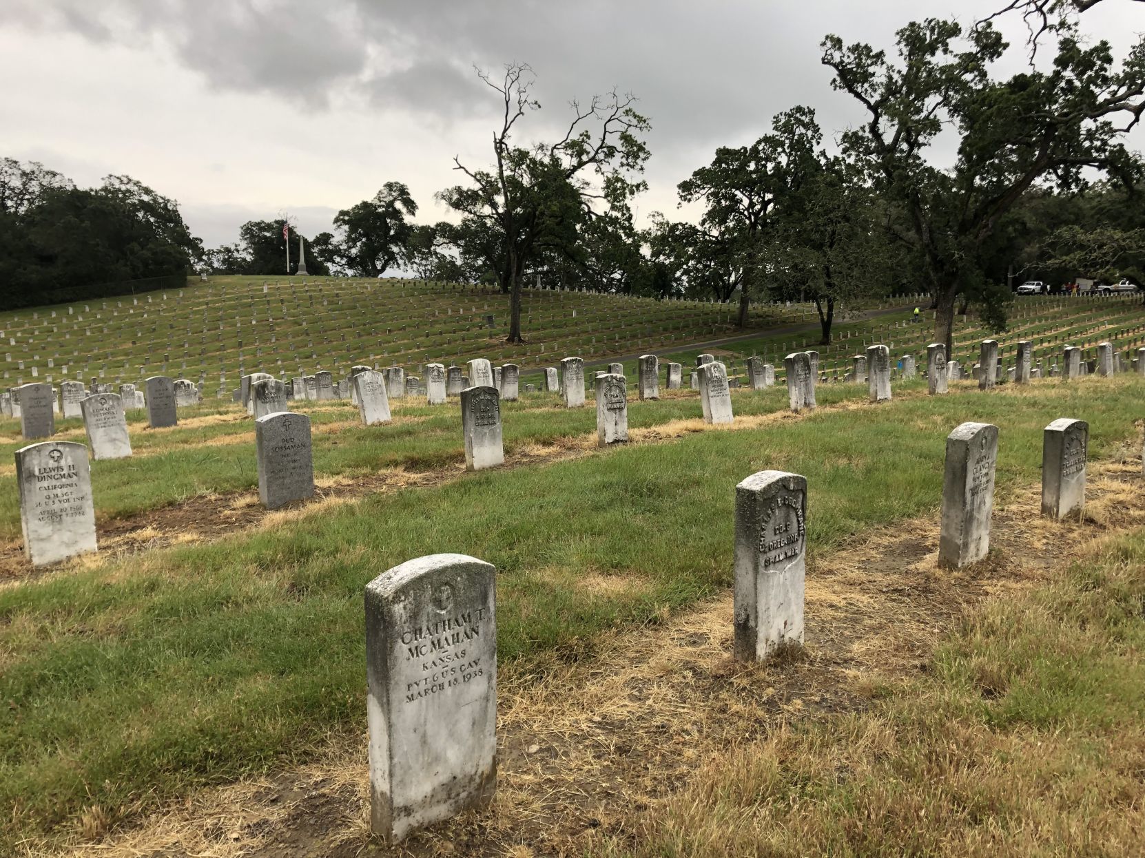 Volunteer gravestone cleanup at the Yountville Veterans Home